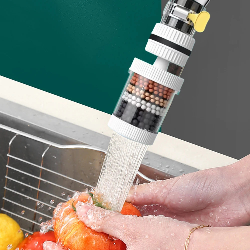 6 Layers Tap Purifier Universal 360 Degree Rotation Water Saving Bubbler Splash Nozzle Mixer Bubbler for Home Kitchen Bathroom