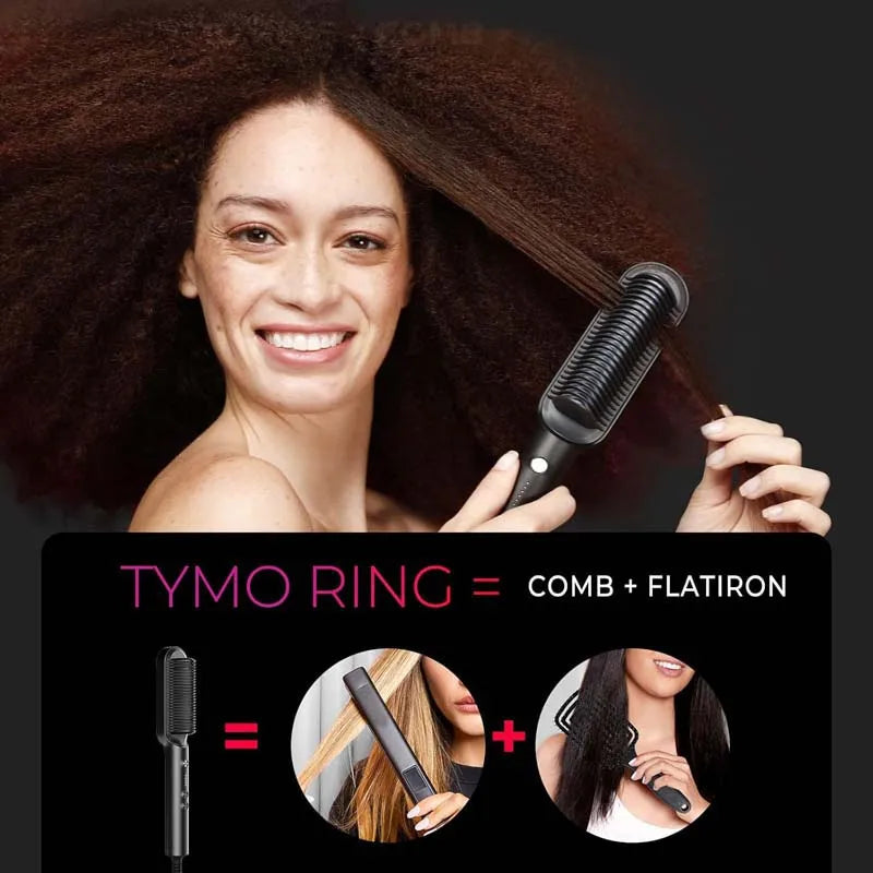 Electric Heating Comb Hair Straightener Comb Negative Ion 5-Speed Temperature Portable Fast Heating Electric Straightening Brus