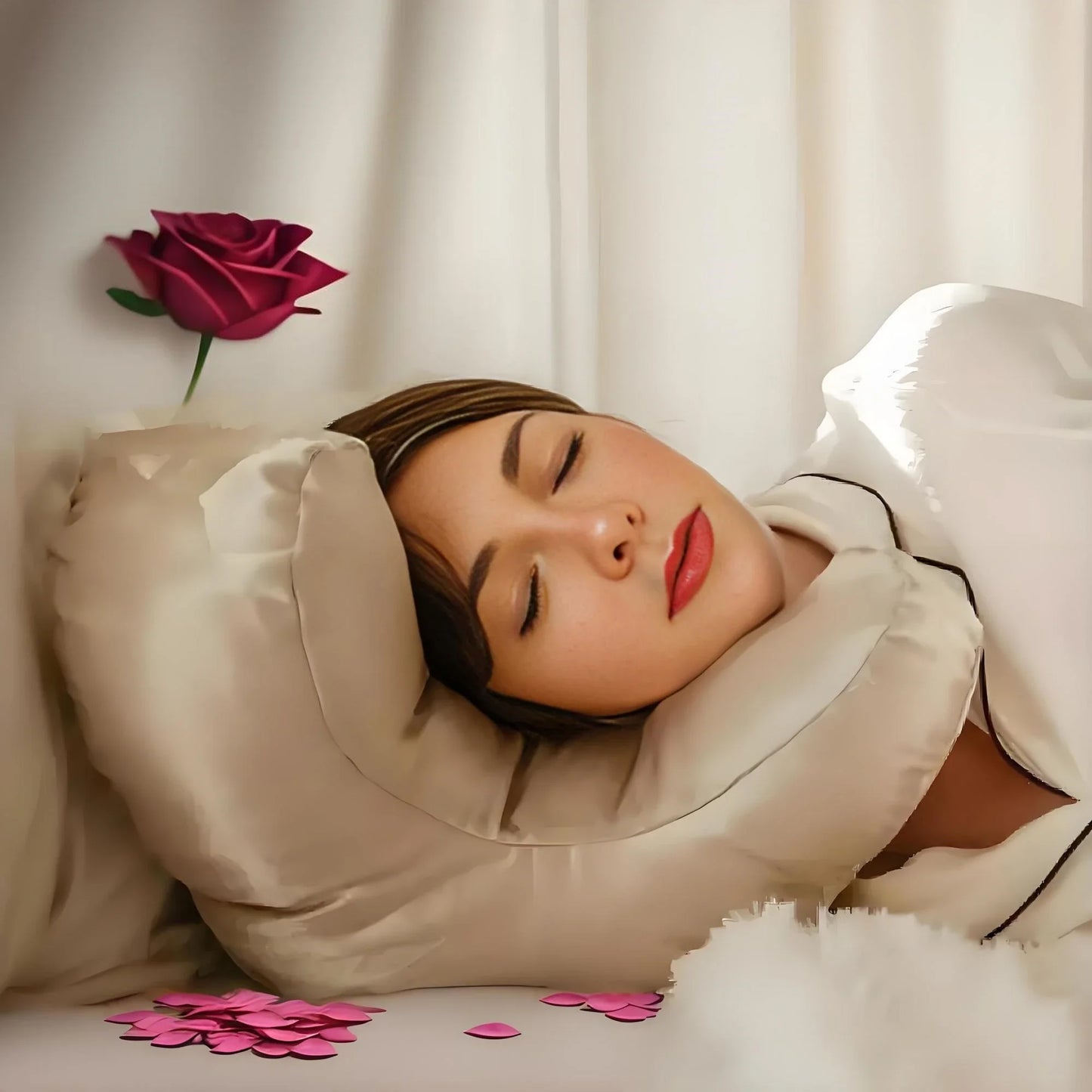 Face Pillow + Free White Satin Pillowcase! Beauty Sleep, Anti Wrinkles-Aging, Back Sleep