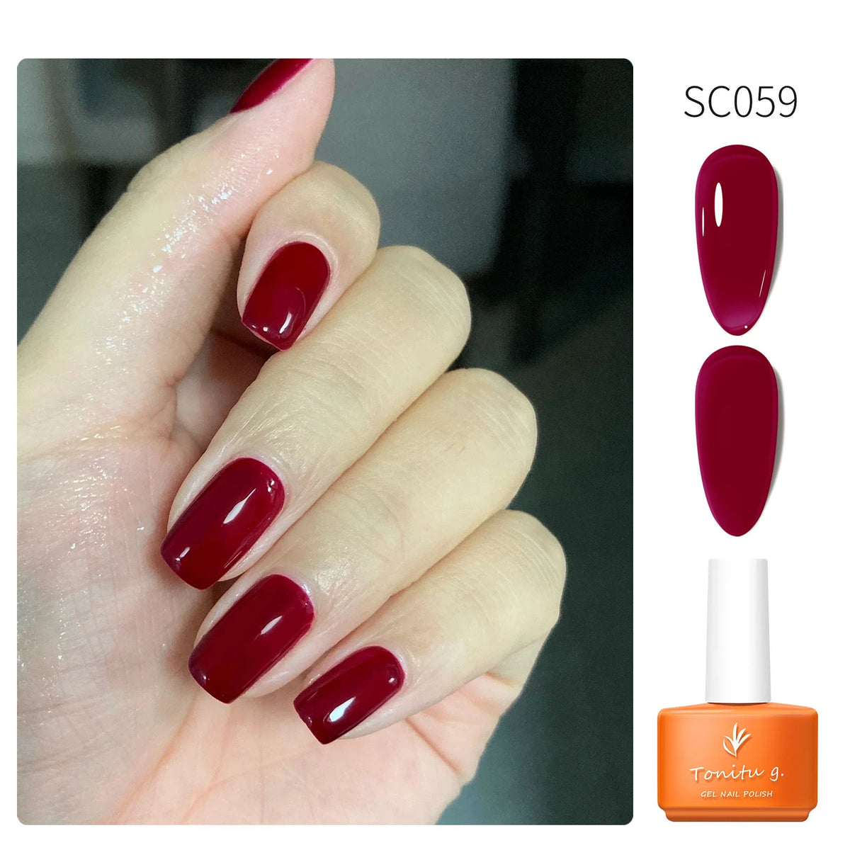 Tonitu G 7ml Semi-permanent Jelly Gel Nail Polish 59 Colors Natural Transparent  Summer Nails Art Soak Off  UV LED Gel  Varnish