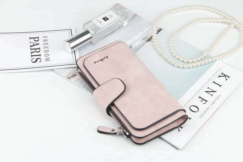 Baellerry High Quality Long Women's Wallet Buckle Multiple Card Slots Mobile Phone Bag Hand-held Bag Card Holders