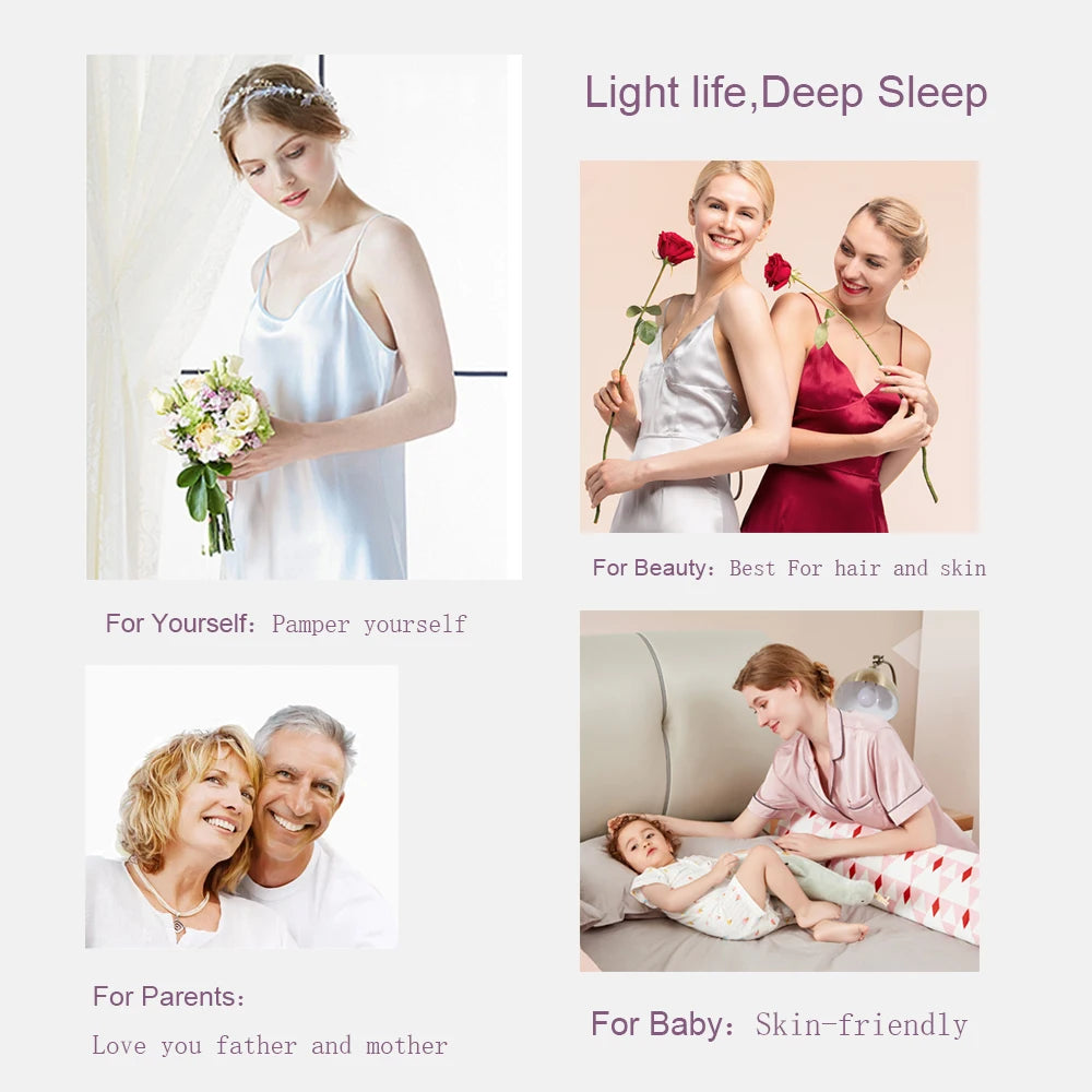 Sondeson Luxury White 100% Silk Bedding Set Healthy Skin Beauty Queen King Duvet Cover Set Flat Sheet Pillowcase Bed Linen Sets