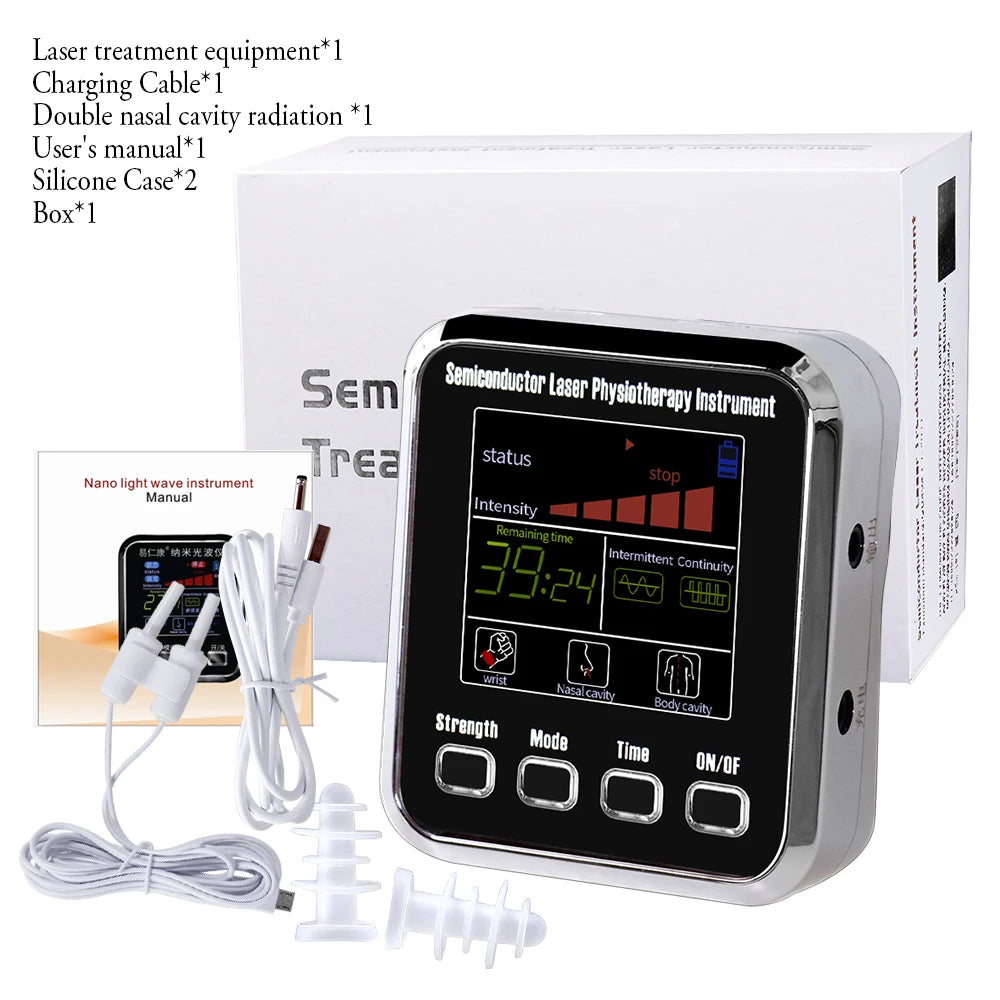 12-Hole Hypertension Laser Therapy Watch Semiconductor Blood Irradiation Treatment Instrument 650nm Acupuncture Points Watch