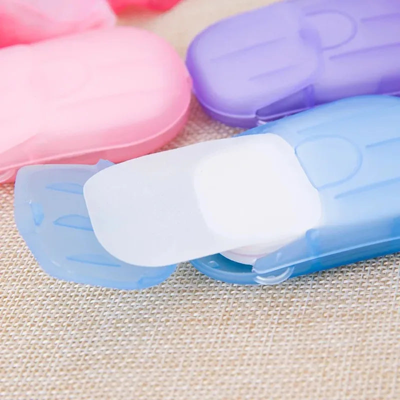 Portable Soap Paper Disposable Travel Camping Mini Cleaning Soaps for Washing Cleaning Hand for Outdoor Hiking Outdoor Supplies
