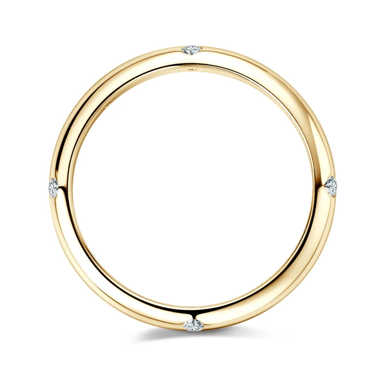 Lnngy Moissanite Ring Original Certified 925 Silver Rings For Women Couples Delicate Stackable Wedding Band Dazzling Jewellery