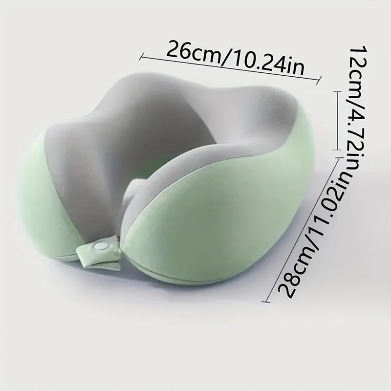 Ergonomic U Shaped Travel Pillow with Storage Bag Slow Rebound Neck Support for Airplane Office Car Machine Washable Soft