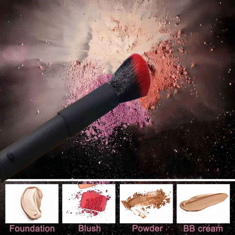 Electric Loose Powder Brush Quick Makeup Brush Blush 10 Gears Vibration Rechargeable Multifunctional   Makeup Brush Tools