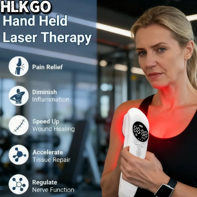 808nm 650nm LLLT Low-level Laser Device, Hand-held Cold Laser Therapy for Neck Back Arthritis Pain Relief Treatment