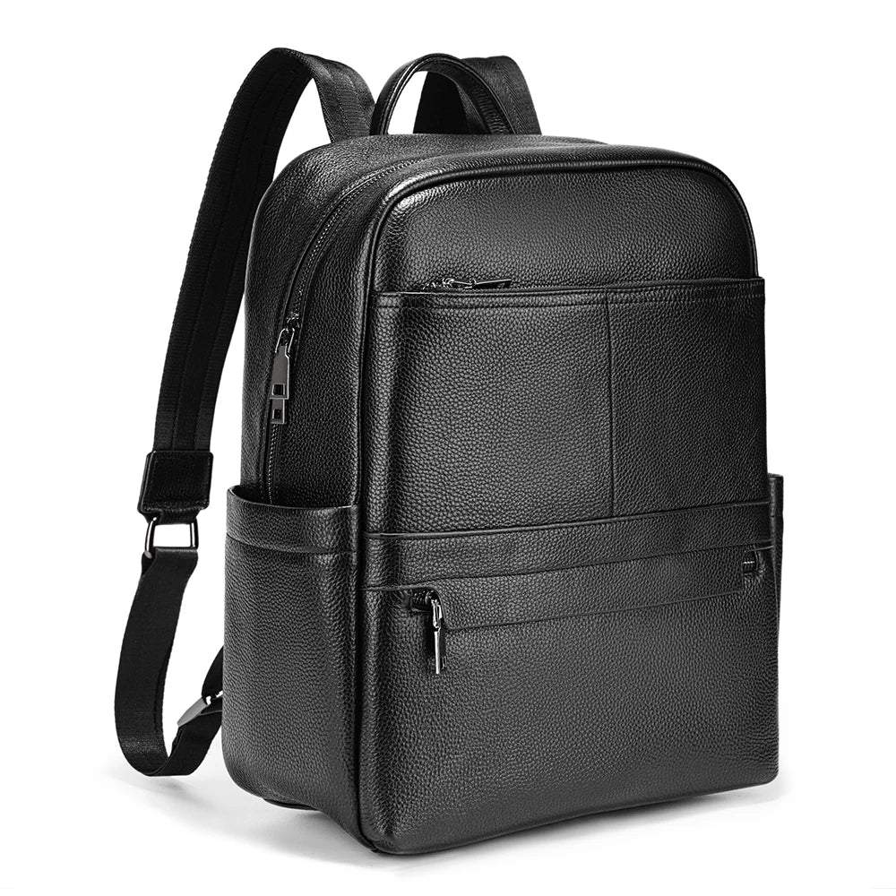 Zency Genuine Leather Backpack Bag Simple Casual Large Capacity Women's Knapsack Travel Outdoor Female Rucksack Unisex Mochilas