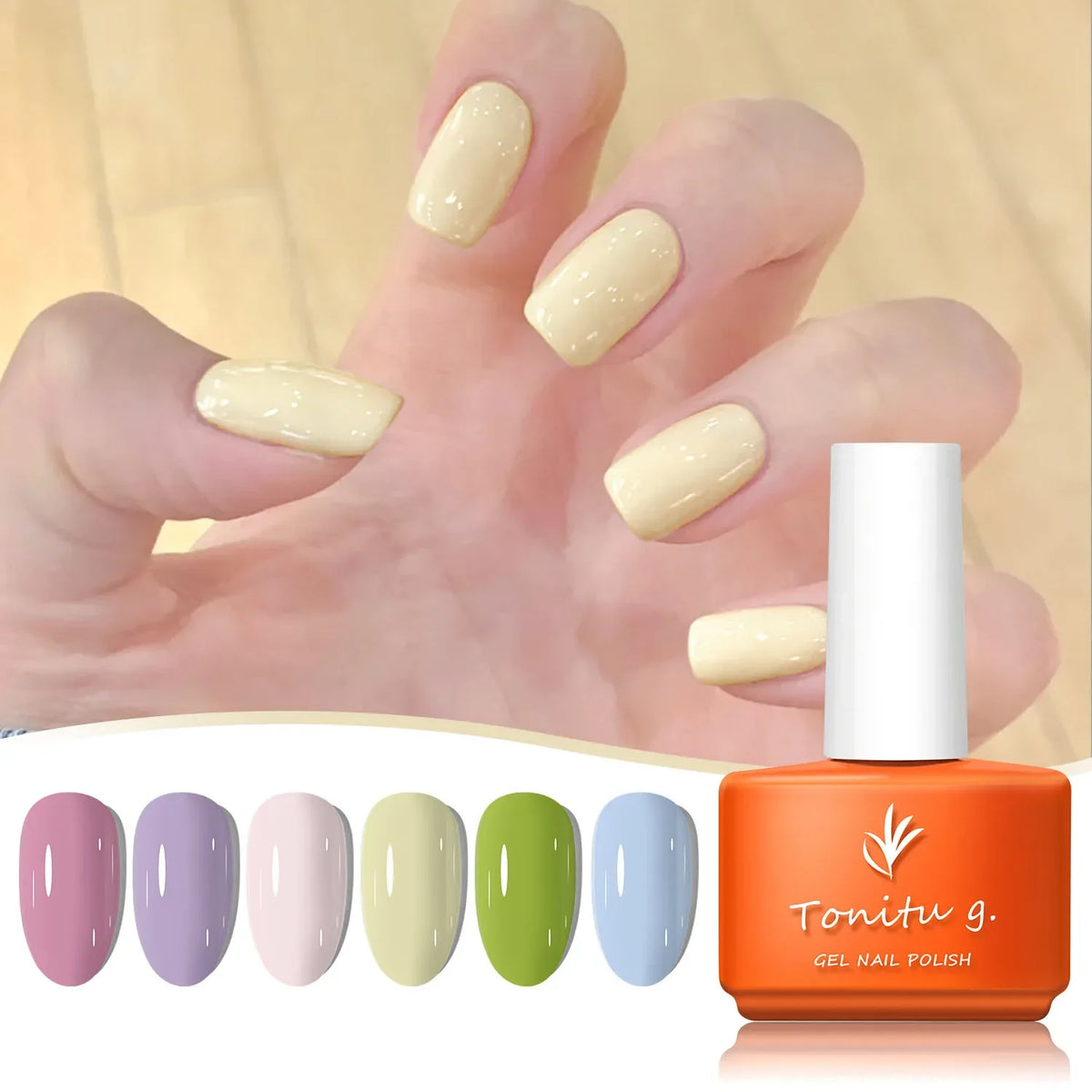 6pcs 7ml Cat Eye Gel Nail Polish Set, 6 Colors Pink Red Brown Green Blue Rose Nude Holographic Semi-permanent Gel Polish Kit top