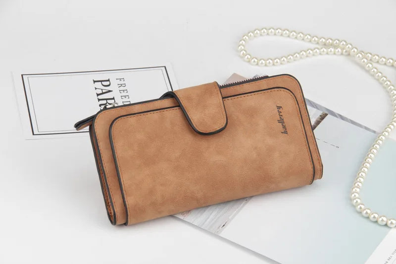 Baellerry High Quality Long Women's Wallet Buckle Multiple Card Slots Mobile Phone Bag Hand-held Bag Card Holders