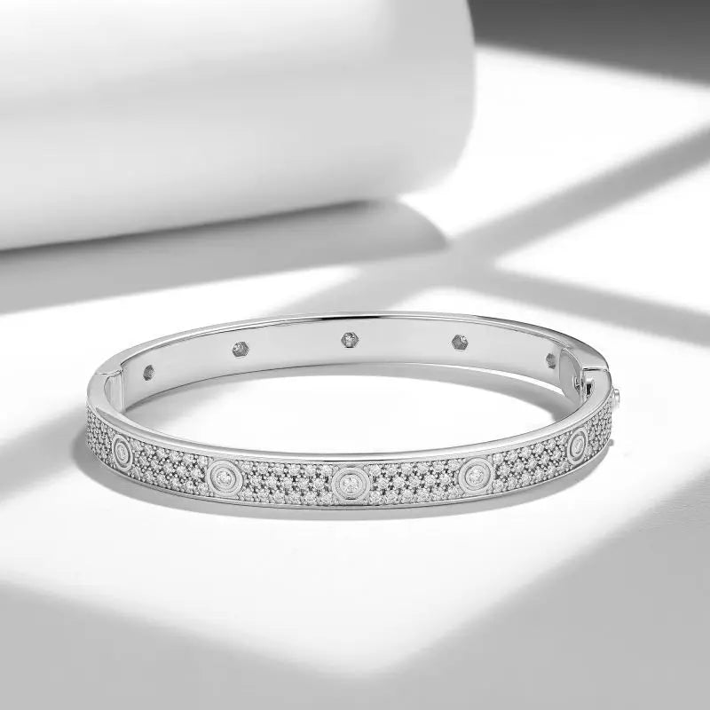 Bracciale Rigido con Pavè di Moissaniti