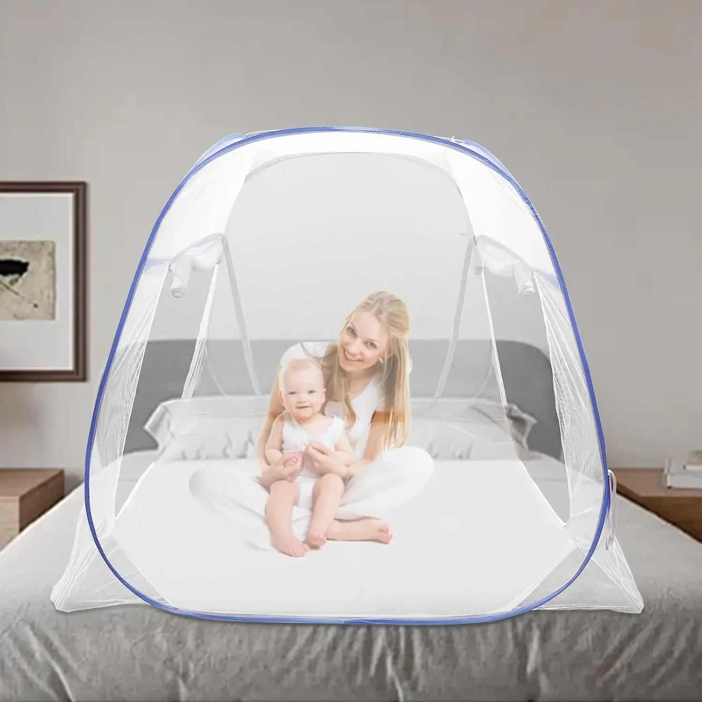 Folding Mosquito Net Mosquito Net Mosquito Net Mosquito Bite Mosquito Net for Outdoor Camping Travel Bedroom 200x180 x145cm Blue