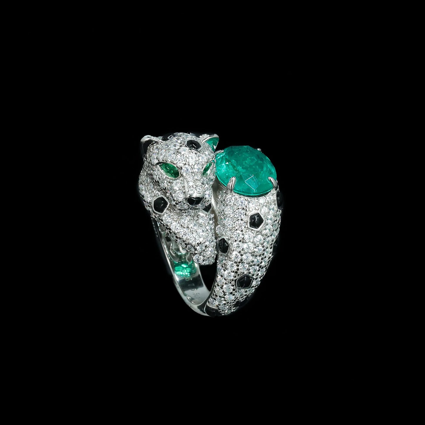 WUIHA Vintage 925 Sterling Silver Lab Sapphire Emerald High Carbon Diamonds Gemstone Wedding Band Engagement Ring Fine Jewelry