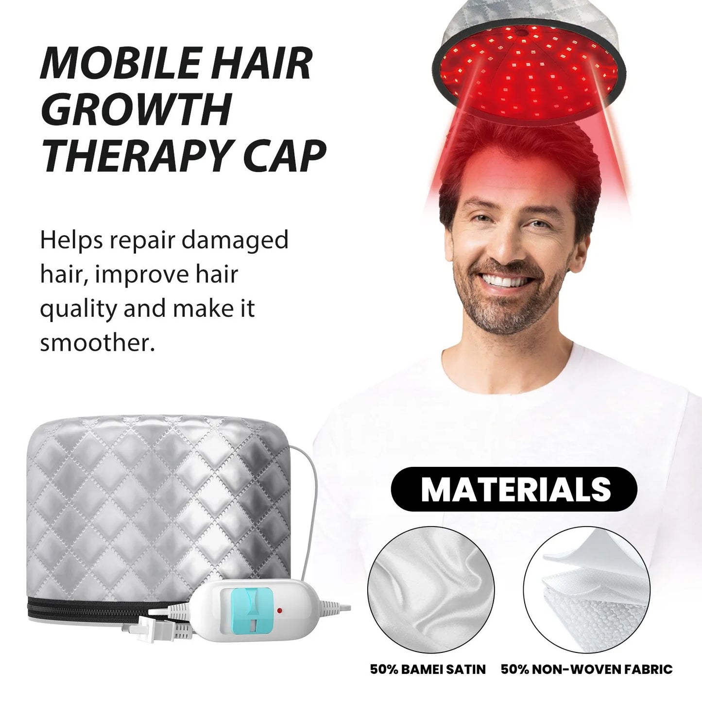 Mobile Hair Growth Cap, Hair Care, Promotes Hair Growth, Massages And Relaxes The Scalp, Relieves Stress And Hair Loss, 1pc
