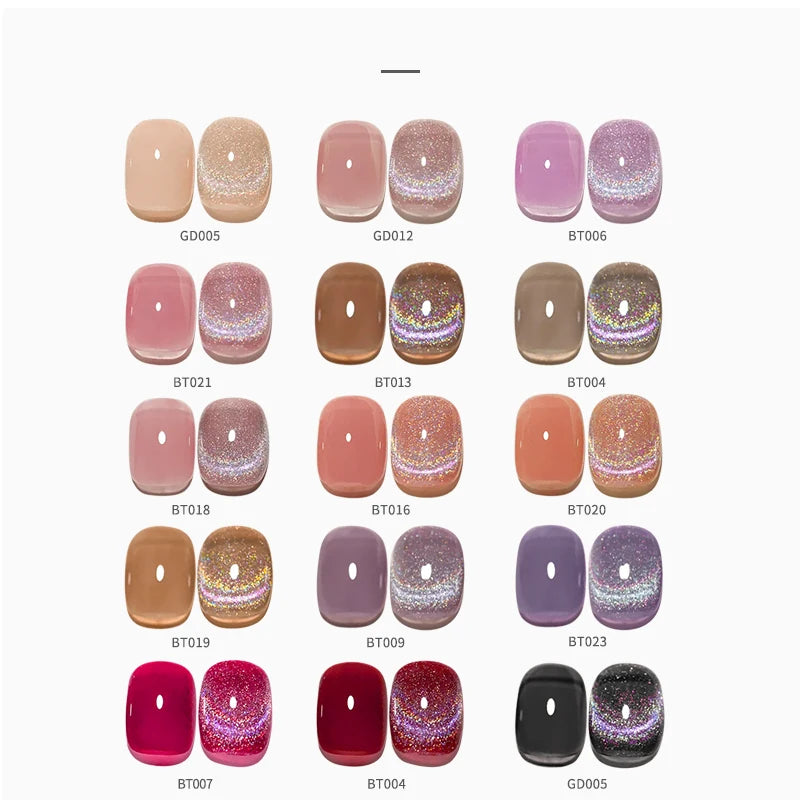 Cat Eye Gel Nail Polish - Magnetic Gel Set, Semi-permanent Varnish with Color, Gel Polish Set