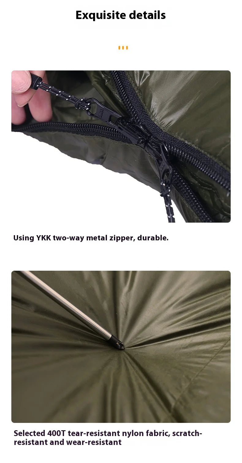 Mummy Goosevelt Sleeping Bag Warm Outdoor Down Sleeping Bag Adult Winter Travel Spliced Double Camping Bedding