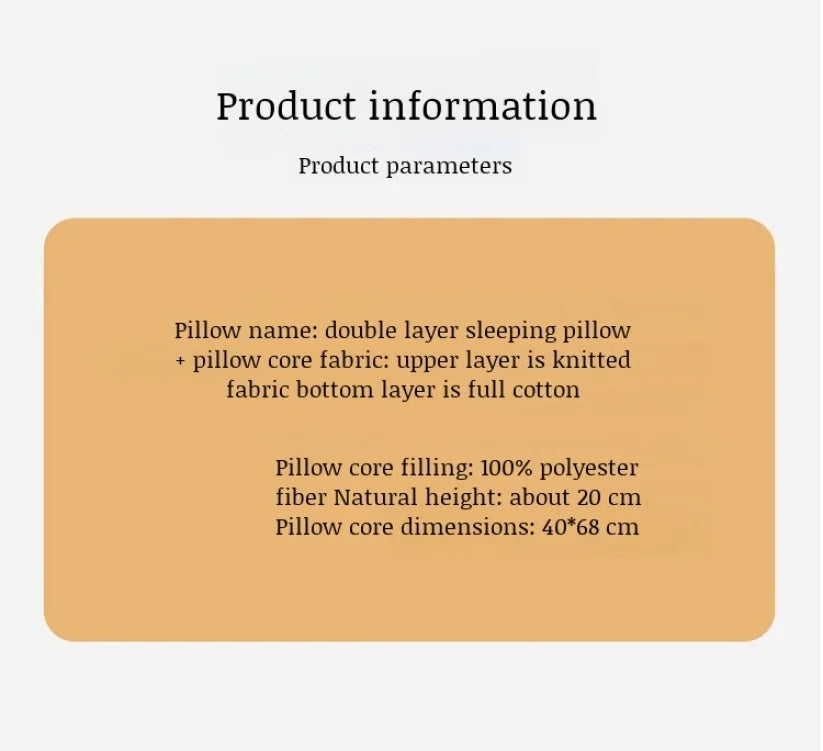 Doublelayer neck pillow special source sleep pillow core sleep aid sound sleep pillow