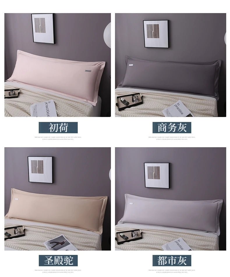 Solid Color Pillow Case Long Staple Cotton Pillowcase Washable Envelope Style Pillow Protector Cover For Bedroom Sleeping