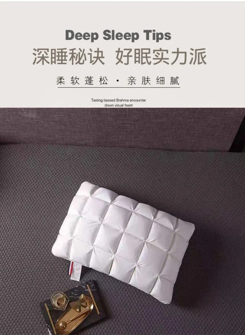 Goose Down Pillow 100% White Goose Feather Pillow Core Five-Star Hotel High-end 3D Bread  Goose Down Sleep Pillow