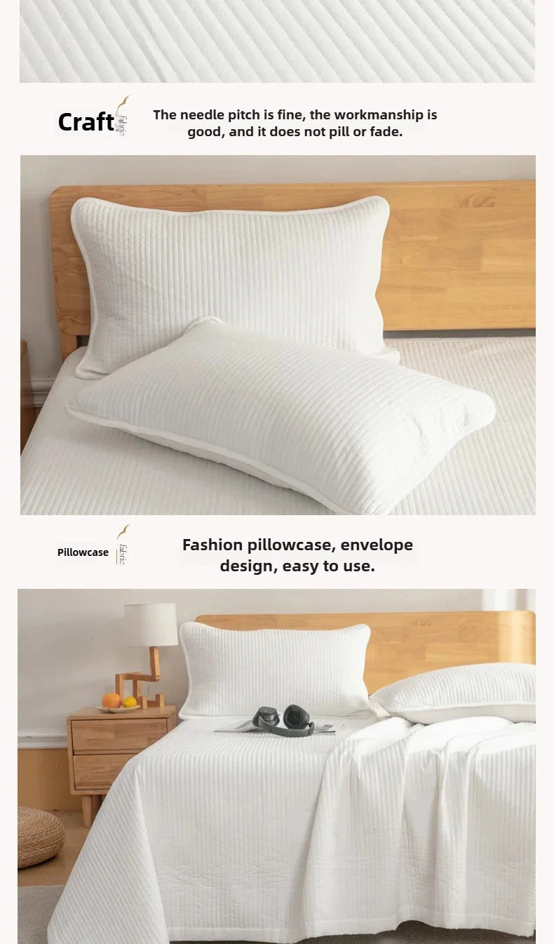 2024 new Class A cotton washed cotton antibacterial padded cotton bed cover thickened sheets breathable and comfortable