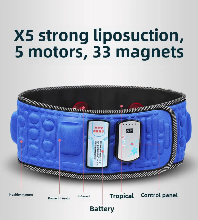 Bestseller Intelligent Vibration Massage Belt Waist Massager Hot Compress Moxibustion Lazy Body Fat Remover