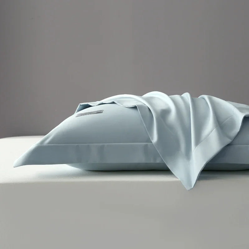 Solid Color Pillow Case Long Staple Cotton Pillowcase Washable Envelope Style Pillow Protector Cover For Bedroom Sleeping