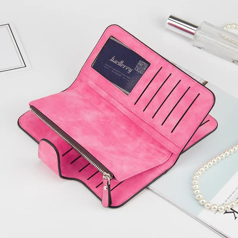 Baellerry High Quality Long Women's Wallet Buckle Multiple Card Slots Mobile Phone Bag Hand-held Bag Card Holders