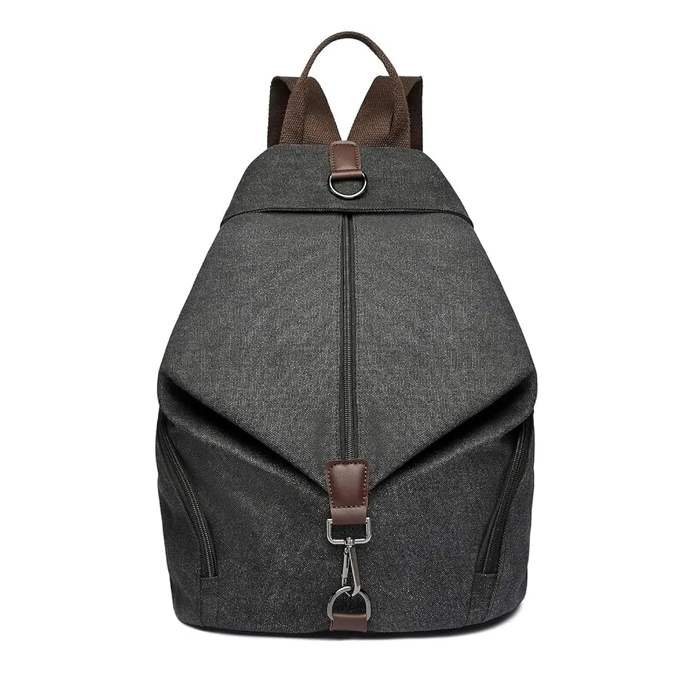 KONO Canvas Backpack WOMEN'S Vintage Daypack shoulder bag Large Shoulder Backpack travel bag for Travel Outdoor & School