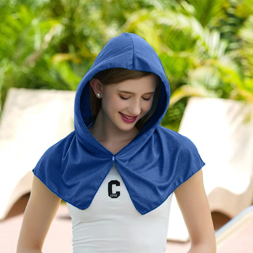 Quick Drying U Cooling Hoodie Towel Beach Camping Gym Building Sun Protection Quick Drying Sports Cooling Towel Headband
