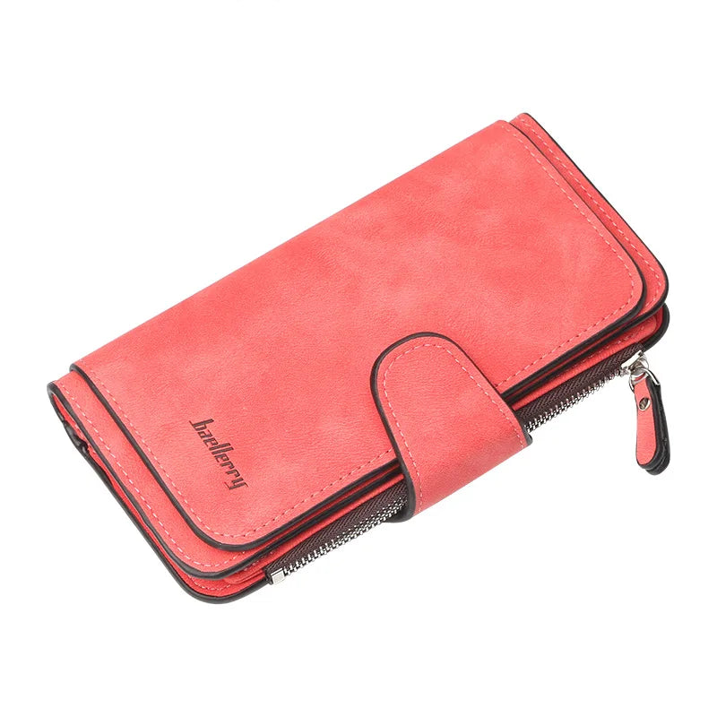 Baellerry High Quality Long Women's Wallet Buckle Multiple Card Slots Mobile Phone Bag Hand-held Bag Card Holders
