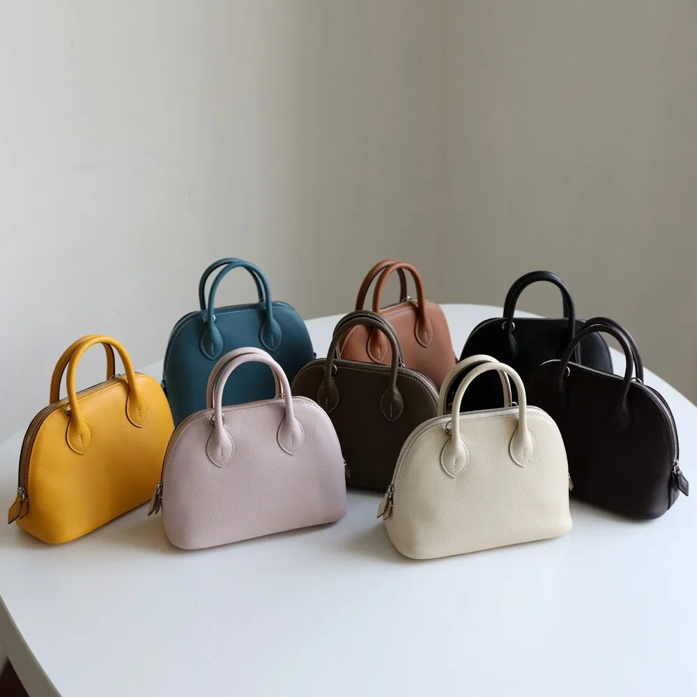 Borsa in Fiore di Pelle Goffrata