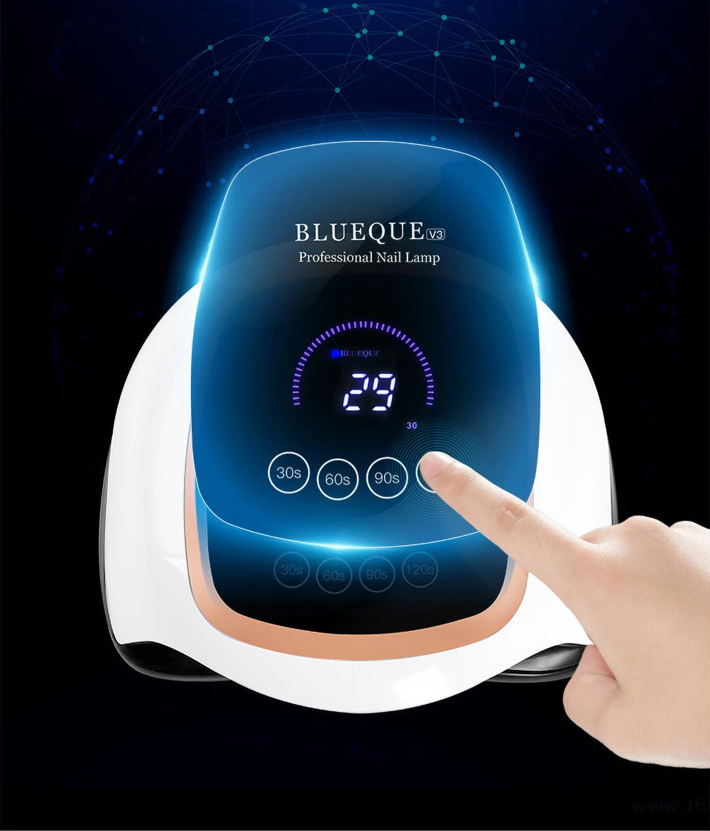 168W UV/LED Nail Light Professional Nail Dryer Lamp Automatic Sensing Gel Polish Manicure Drying Lamp with 4 Timer Smart Sensor