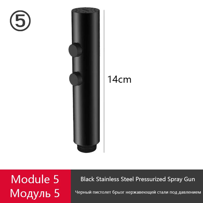 DIY Shower Set Bathroom Shower System Wall Mounted Bathtub Shower Faucet Gray Black Golden White Digital LED Temperature Shower