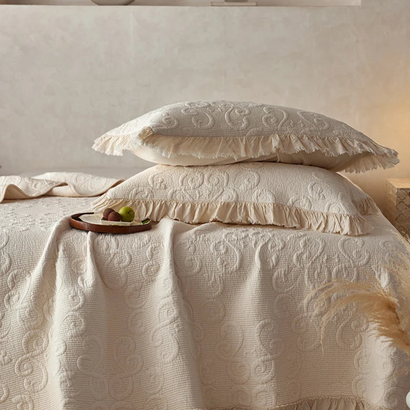 Washed Pure Cotton Versatile Quilted Bedspread Summer Quilt Blanket Bed Cover Mattress Topper Coverlet Bed Sheet With Pillowcase
