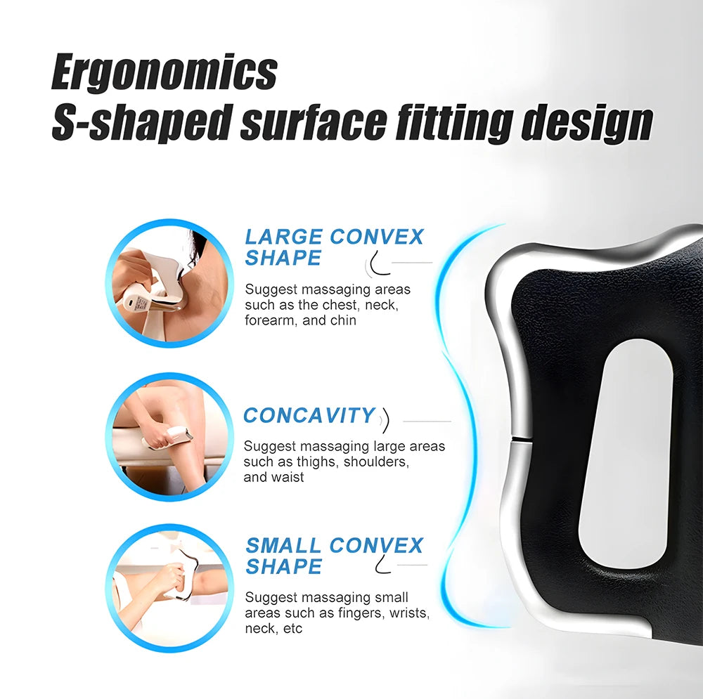 2025 Electric Fascia Massager Body Scraping Warm compress Vibration Muscle  Relaxation Body Lifting Guasha Massage Knife tool