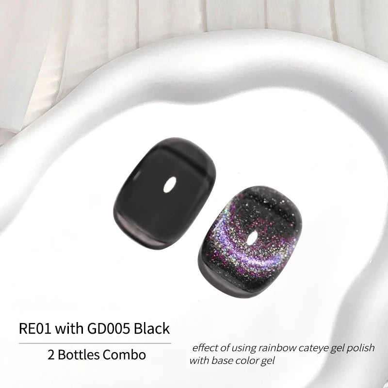 Cat Eye Gel Nail Polish - Magnetic Gel Set, Semi-permanent Varnish with Color, Gel Polish Set