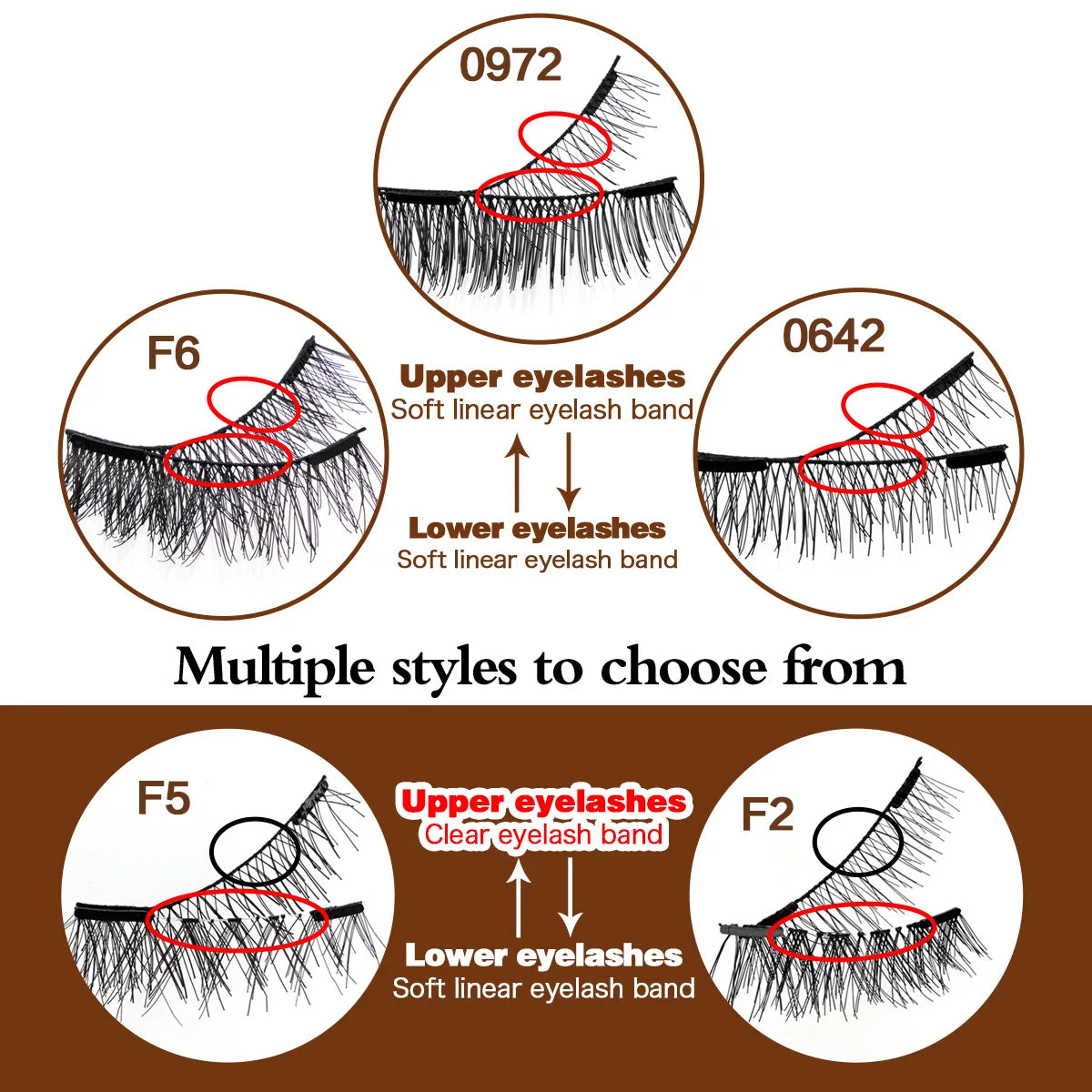 5 pairs 3D Magnetic Lashes Kit With Curler Natural Soft Magnetic False Eyelashes No Glue Needed Fluffy Reusable Make Up