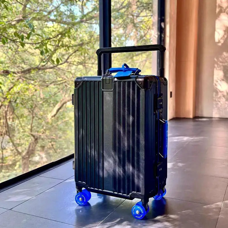 KLQDZMS Travel Luggage 24"26"28"30 Inch Women's Large Capacity Trolley Case 20 ”ABS+PC Boarding Case Men's Cabin Suitcase