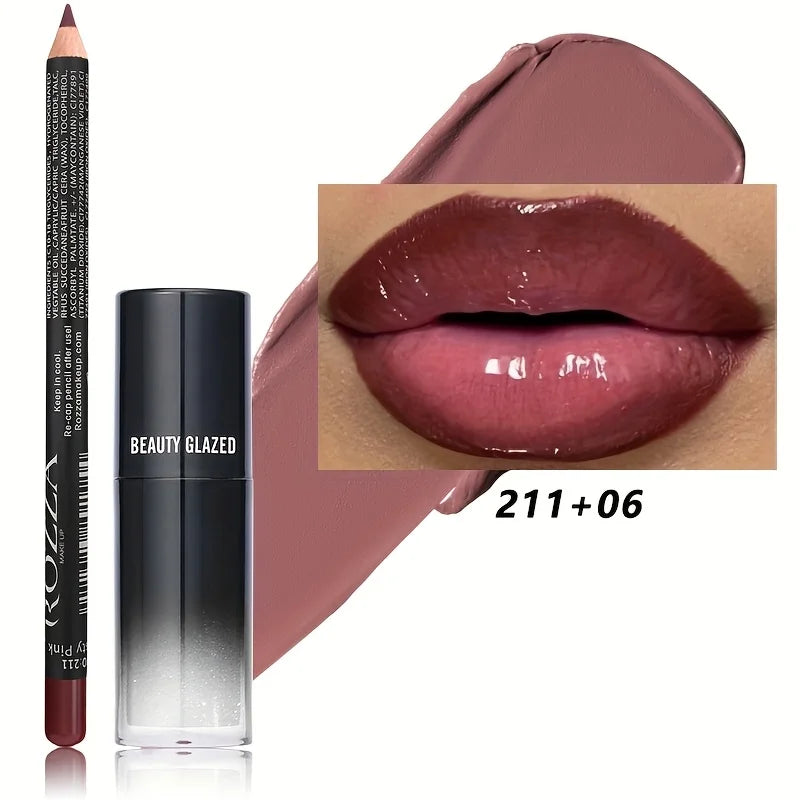 Set di Lip Liner e Gloss con Squalane Vegetale