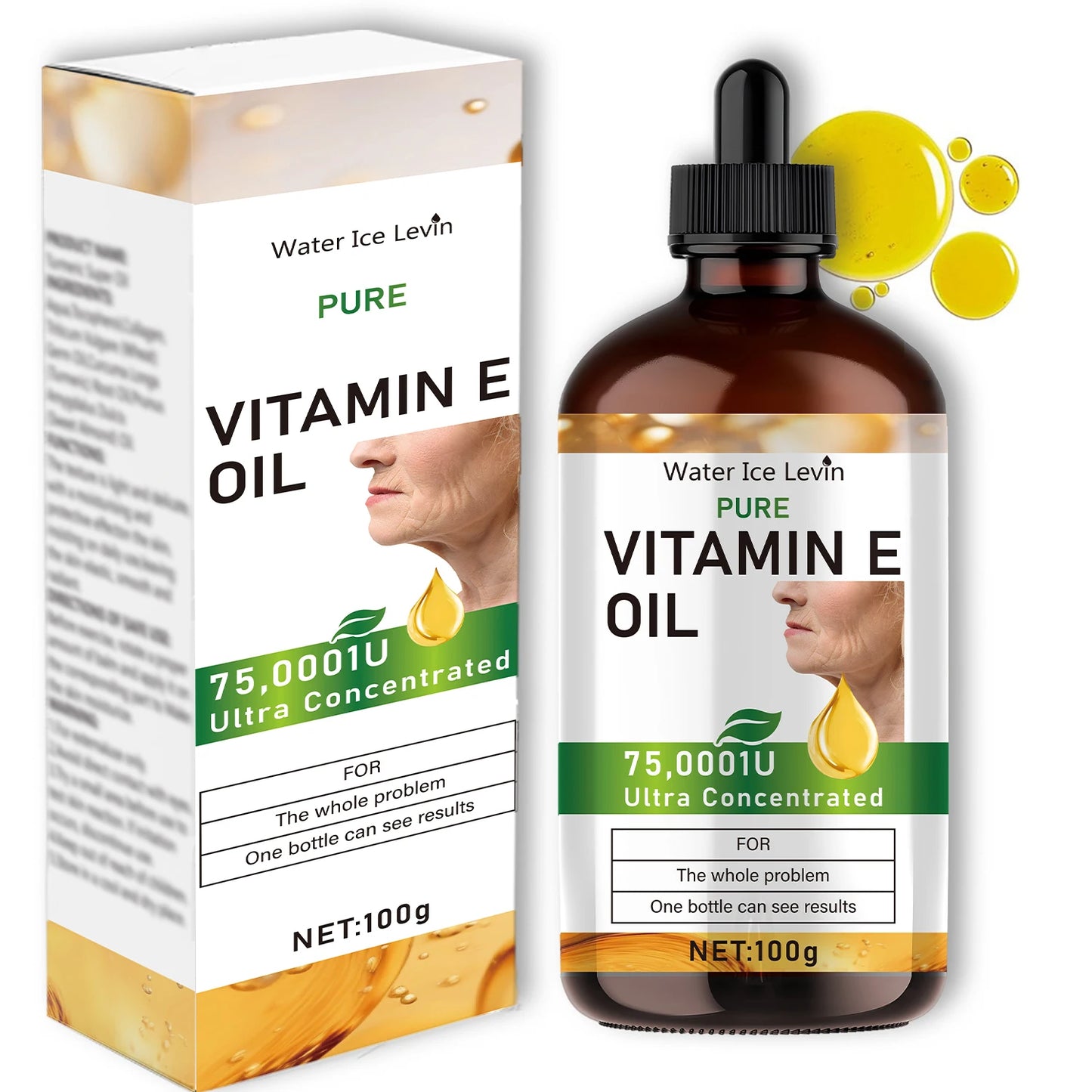 100ml Natural Vitamin E Essential Oil, Used for Massage, Skin Care, Gua Sha, Showering, Facial, Body, Nail, Hair, and Eyelash Care, Versatile