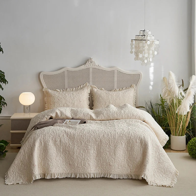 Washed Pure Cotton Versatile Quilted Bedspread Summer Quilt Blanket Bed Cover Mattress Topper Coverlet Bed Sheet With Pillowcase