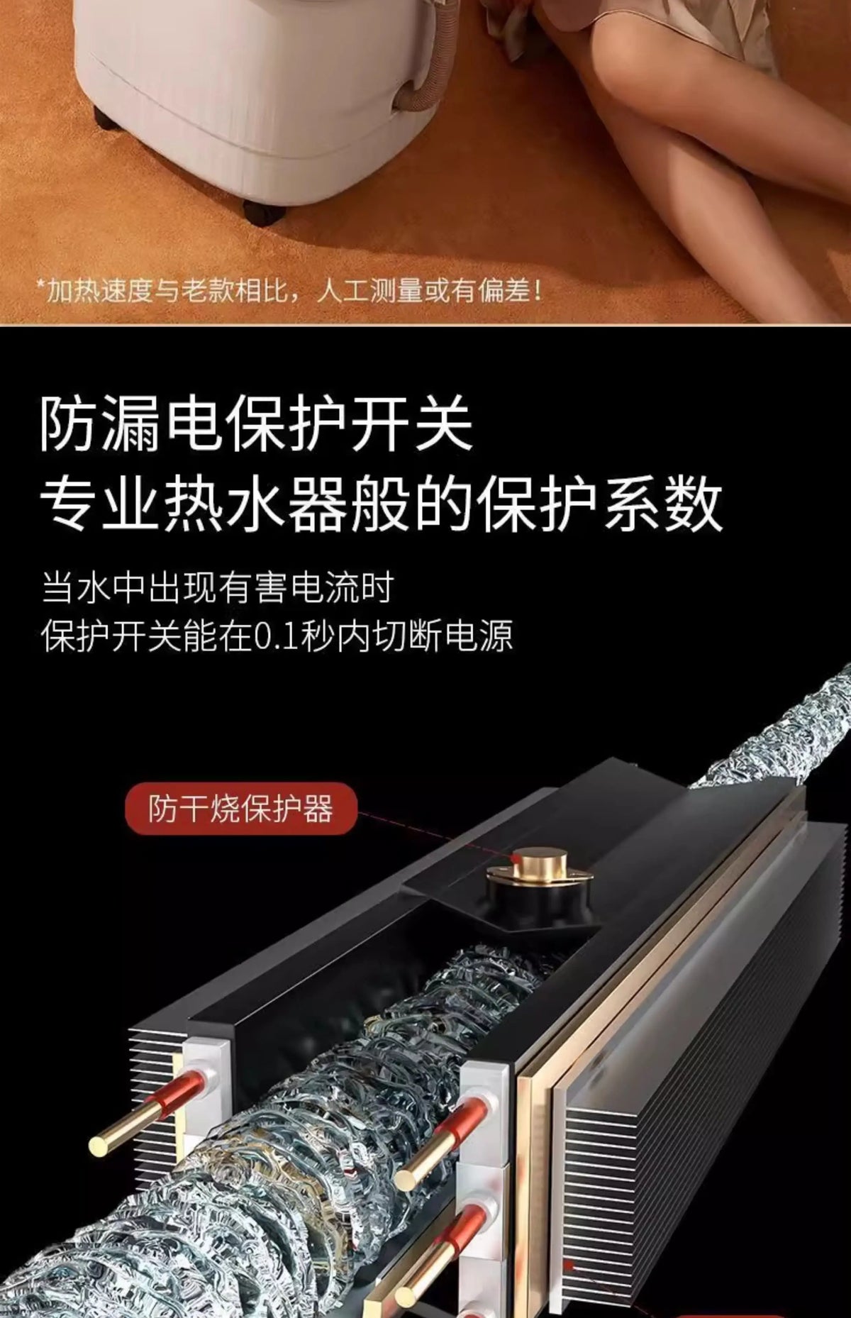 Portable Electric Foot Bath Bucket with Heating Constant Temperature and Automatic Massage for Home Use for Foot Spa Machine