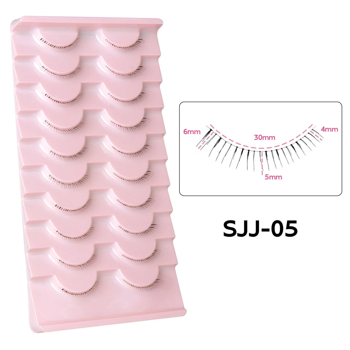 Set di 10 Paia di Extension Ciglia Inferiori