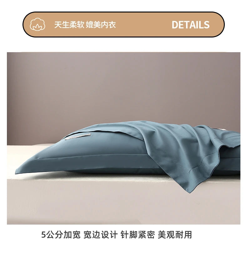 Solid Color Pillow Case Long Staple Cotton Pillowcase Washable Envelope Style Pillow Protector Cover For Bedroom Sleeping