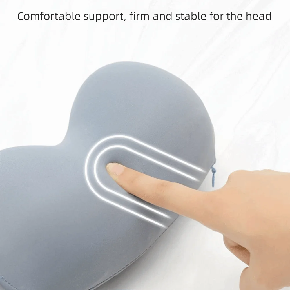 Solid Color Mini Sleeping Neck Pillow Portable Detachable Slow Rebound Pillow Lightweight Elasticity Neck Guard Pillow Home Use