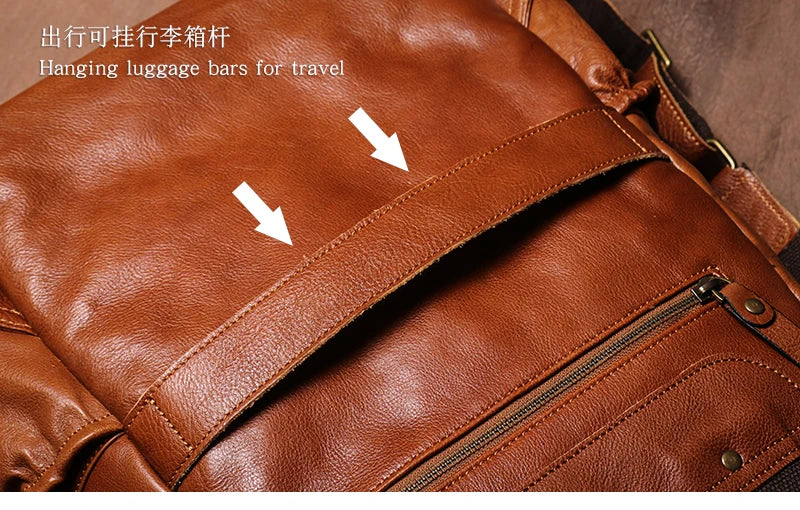 GURO High Quality Genuine Leather Backpack Men Large Capacity Business Travel bag Luxury Student School Bag Laptop Computer Pack