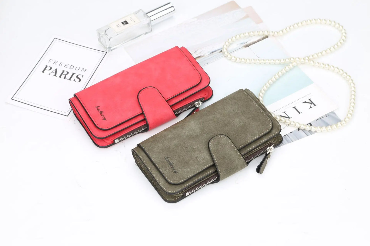 Baellerry High Quality Long Women's Wallet Buckle Multiple Card Slots Mobile Phone Bag Hand-held Bag Card Holders