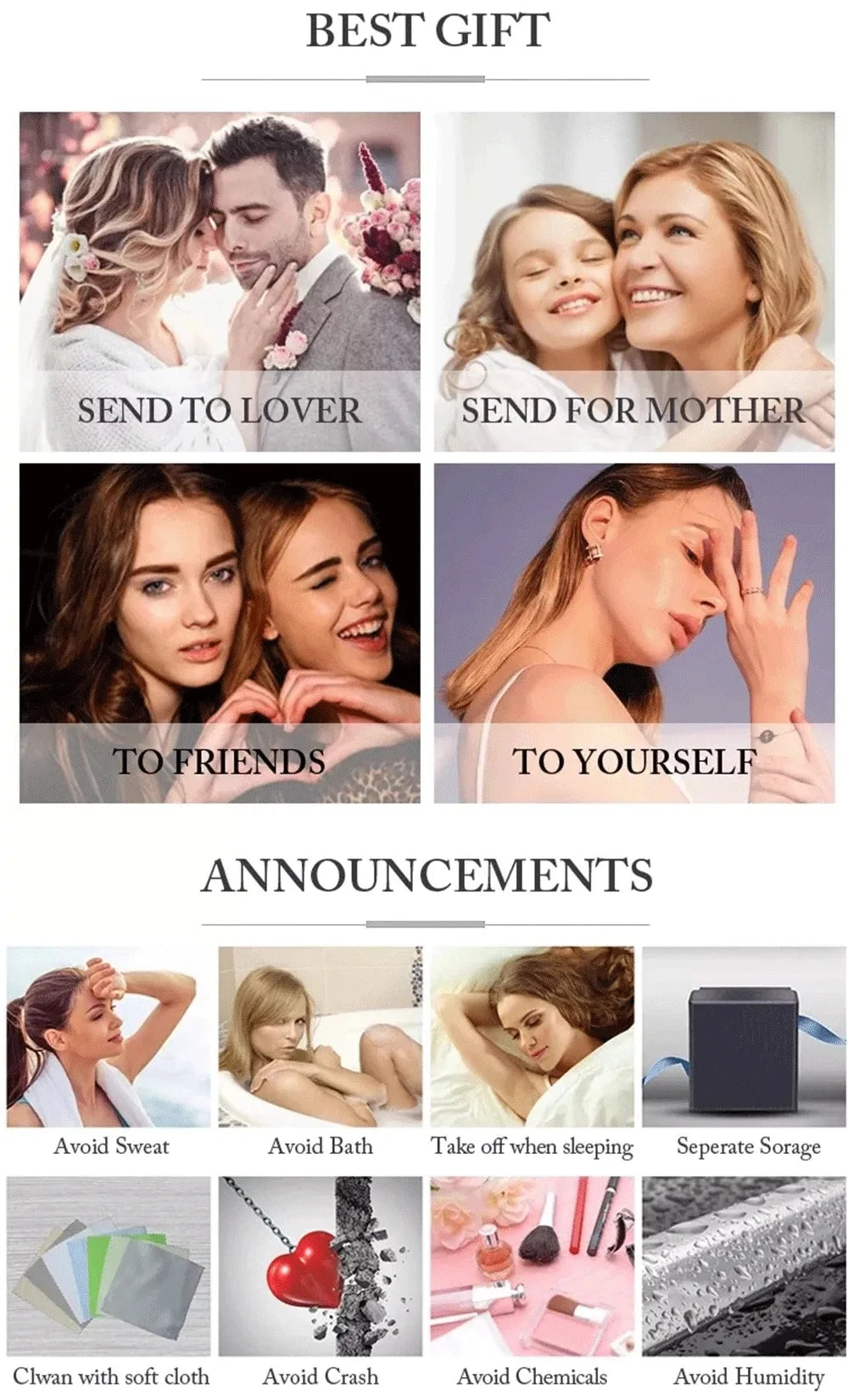 Certified Full Moissanite Necklace Choker for Women S925 Silver Round/Pear/Marquise/Asscher Cut Lab Diamomd Adjustable Neckchain