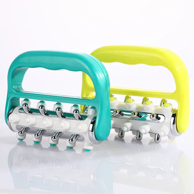 Electroplated Roller Massager Portable Anti Cellulite Relief Fat Blasting Massage Roller Muscle Massage Fascia Massager